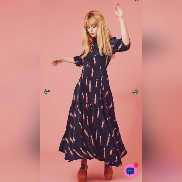 Samatha Pleet Morticia dress in candle sz 18 - Picture 2 of 10